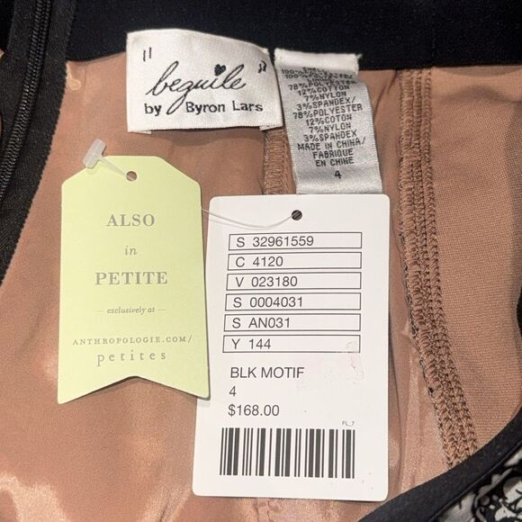NWT Byron Lars Beguile Anthropologie Sombra Laser Cut Size 4 Pencil Skirt - Picture 12 of 13
